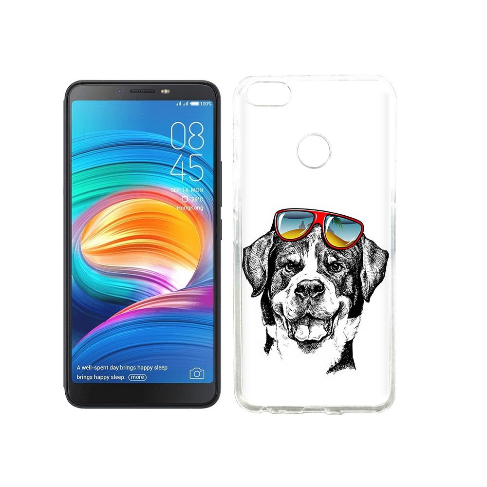 

Чехол MyPads Tocco для Tecno Camon X счастливая собака, Прозрачный, Tocco