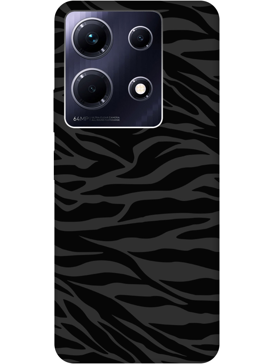 

Силиконовый чехол на Infinix Note 30 с рисунком "Зебра" Soft Touch черный, 20000062