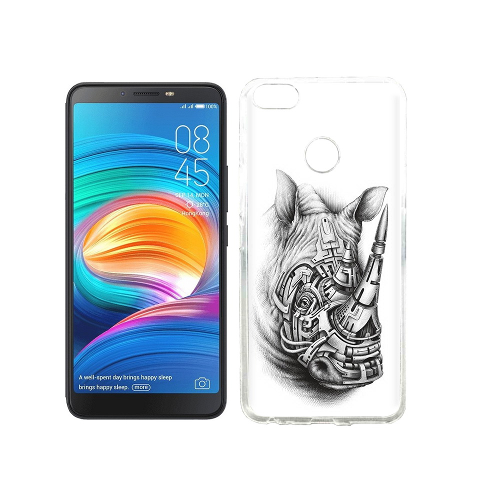 

Чехол MyPads Tocco для Tecno Camon X стальной носорог, Прозрачный, Tocco