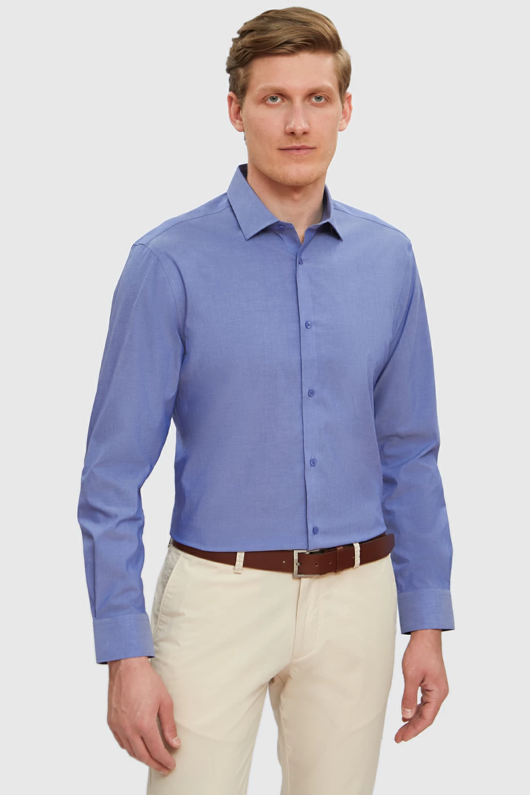 Рубашка мужская Kanzler 3S-408SL-0648-12 голубая 42 RU