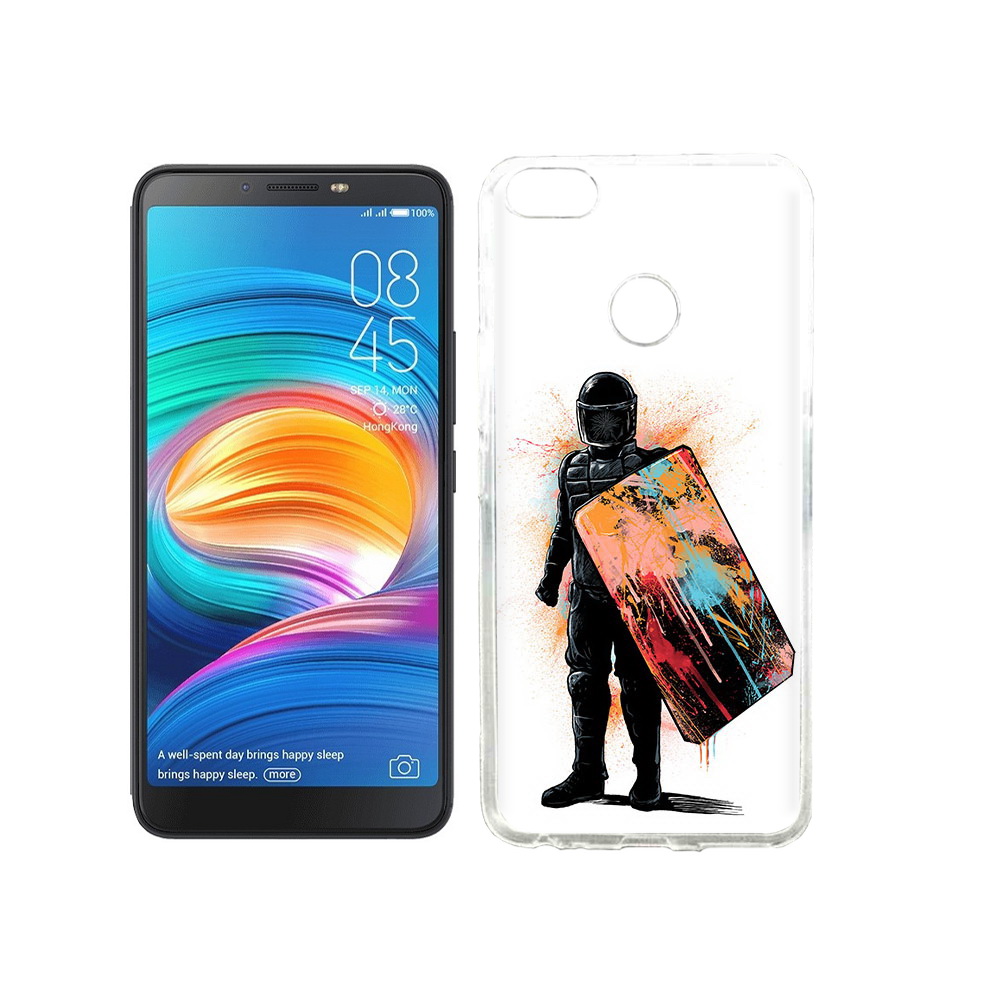 

Чехол MyPads Tocco для Tecno Camon X солдат с красочным щитом, Прозрачный, Tocco