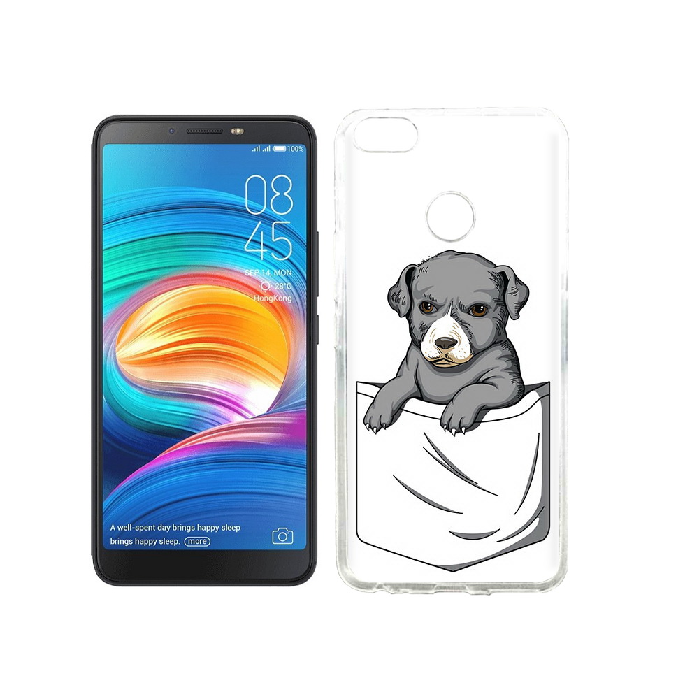 

Чехол MyPads Tocco для Tecno Camon X собачка в кармане, Прозрачный, Tocco