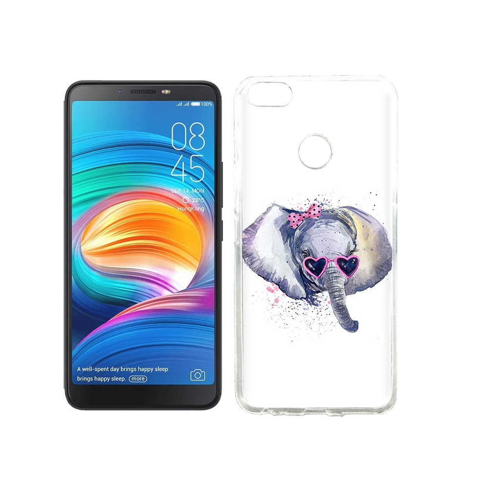 

Чехол MyPads Tocco для Tecno Camon X слоник в очках, Прозрачный, Tocco