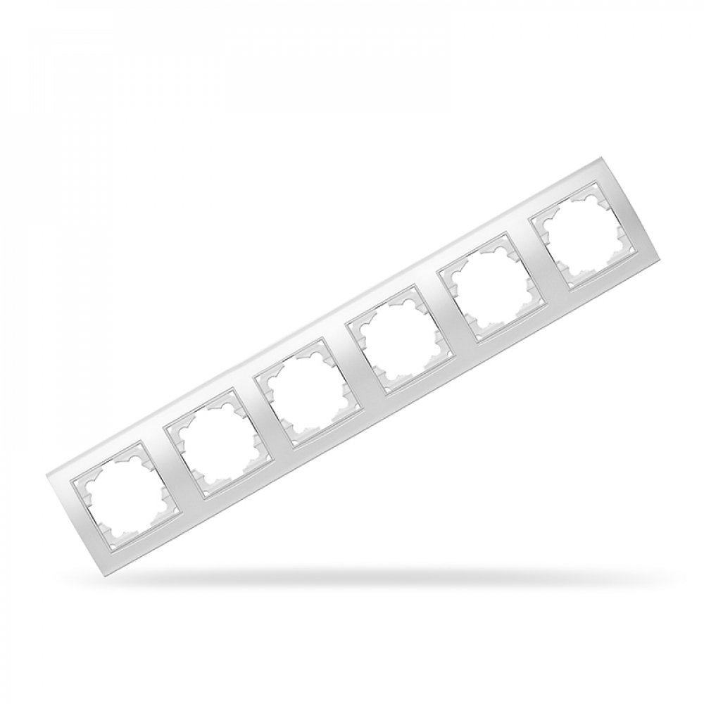 

UNIVersal Бриллиант Рамка 6-ти местная горизонтальная бел. 1030, Серый