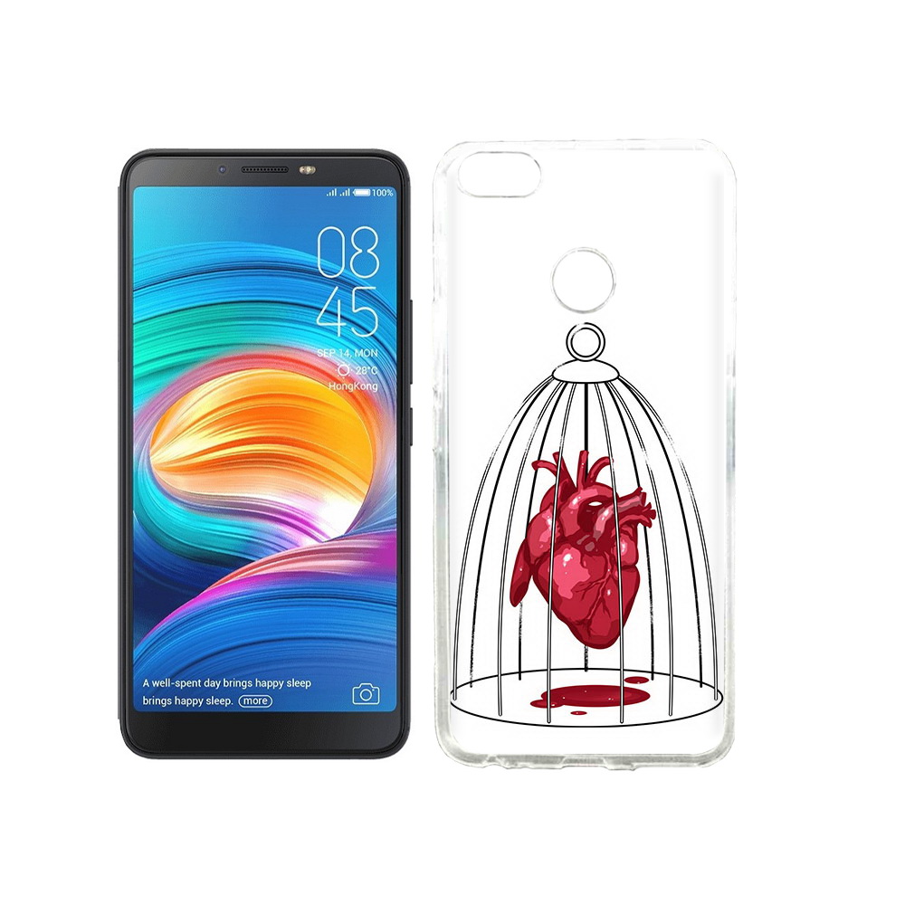 

Чехол MyPads Tocco для Tecno Camon X сердце в клетке, Прозрачный, Tocco