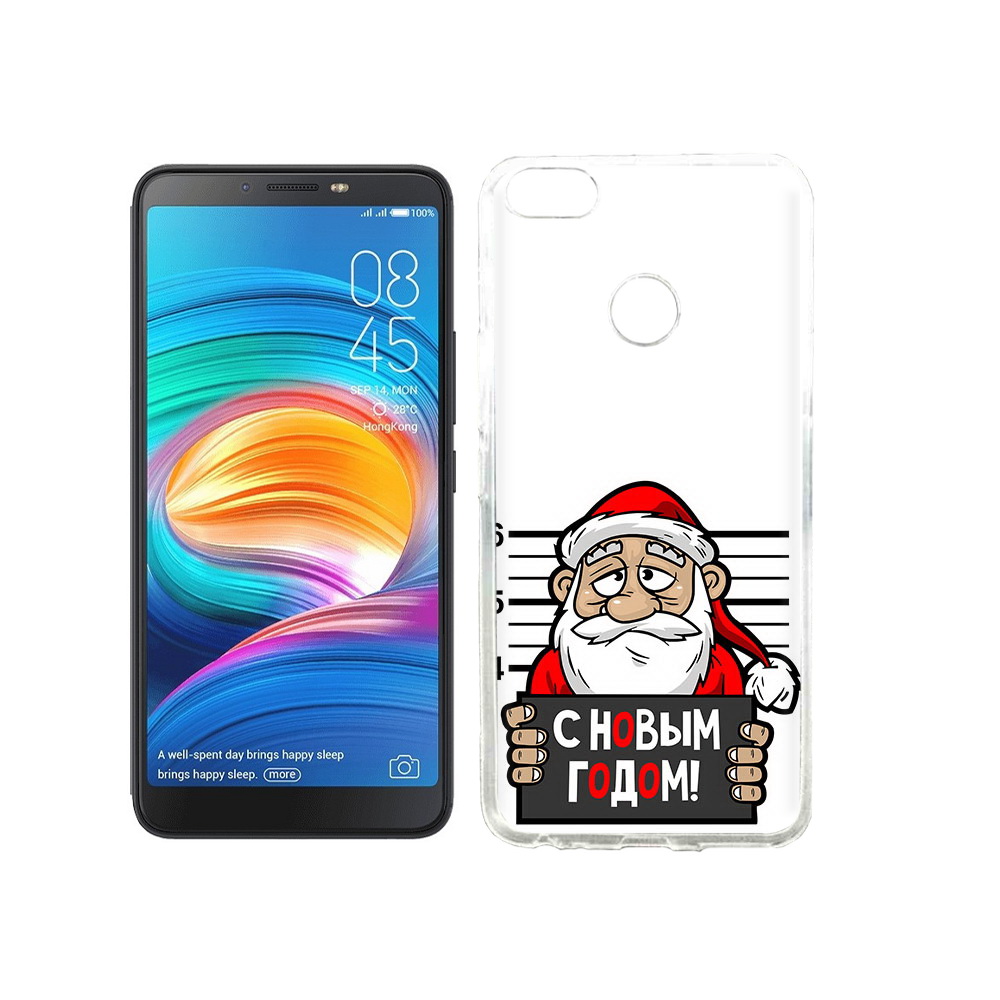

Чехол MyPads Tocco для Tecno Camon X ДМ с новым годом заключенный, Прозрачный, Tocco