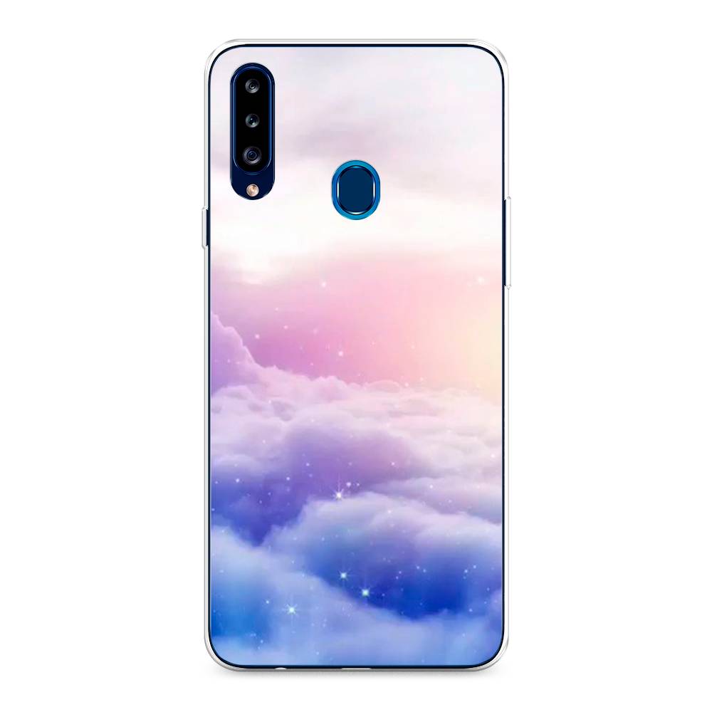

Чехол на Samsung Galaxy A20s "Небеса", Голубой;белый;розовый, 2100850-2