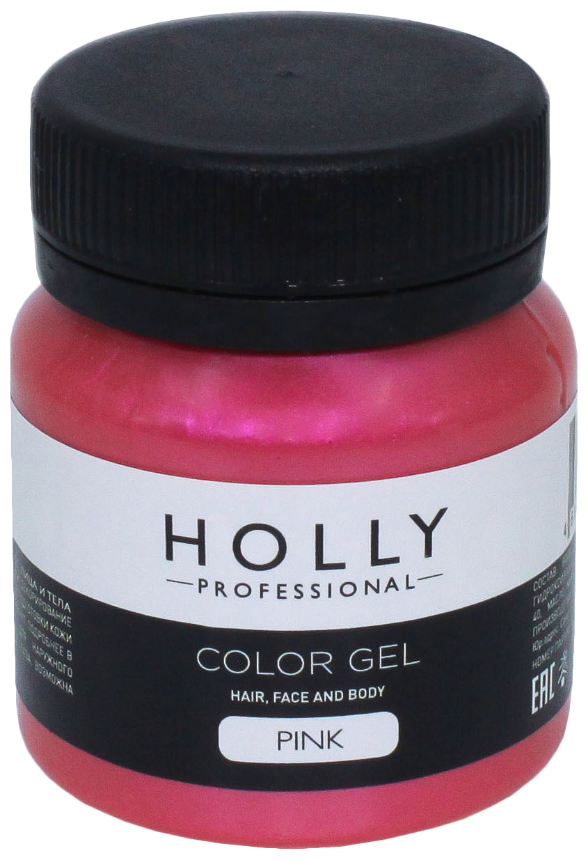 Декоративный гель для волос, лица и тела COLOR GEL Holly Professional, Pink, 50 мл 7138952