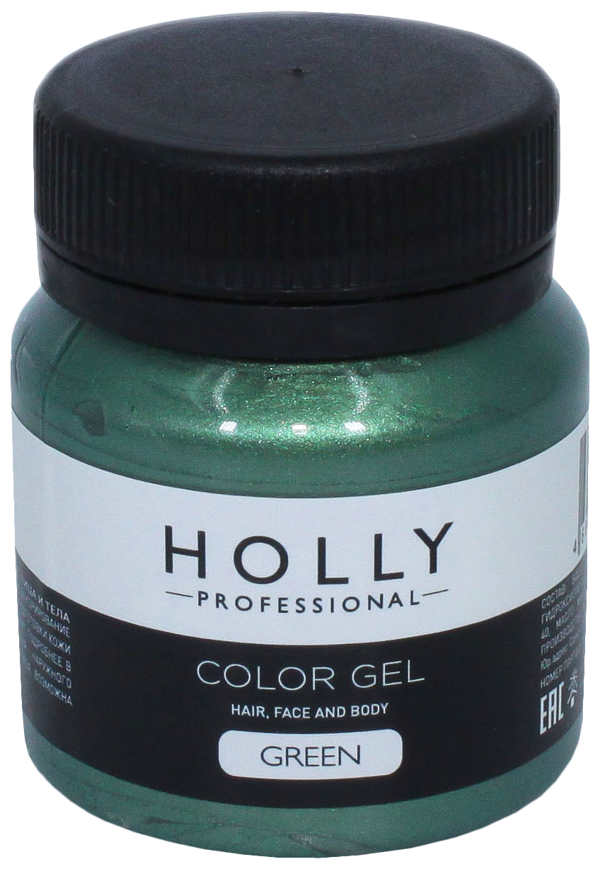 Декоративный гель для волос, лица и тела Holly Professional, Green, 50 мл 7138949