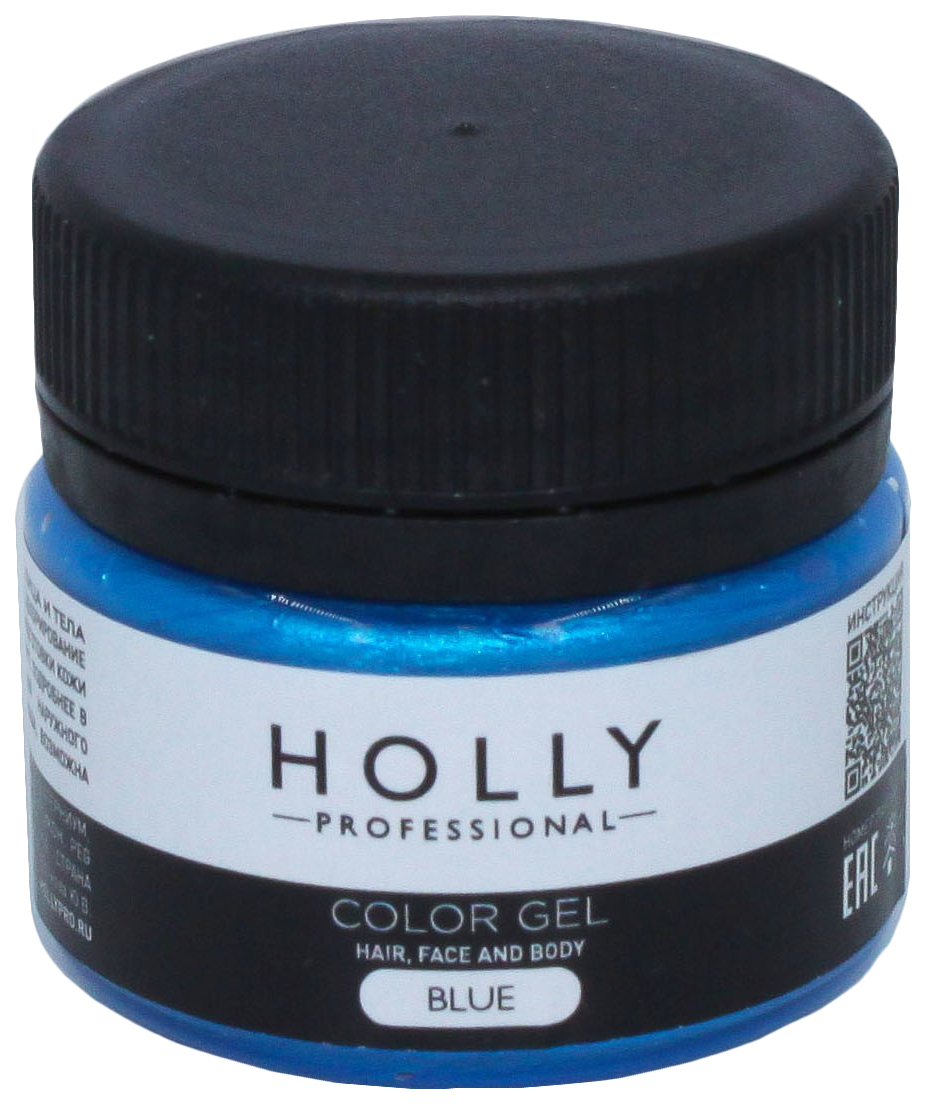 Купить Декоративный гель для волос, лица и тела COLOR GEL Holly Professional, Blue, 20 мл 7138945