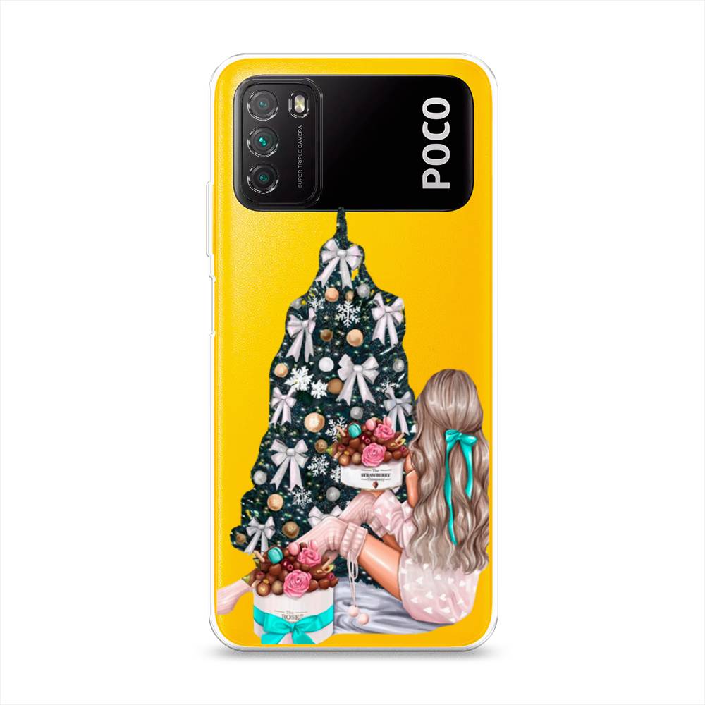 

Чехол на Xiaomi Poco M3 "New Year", Зеленый;бежевый;голубой, 39550-5