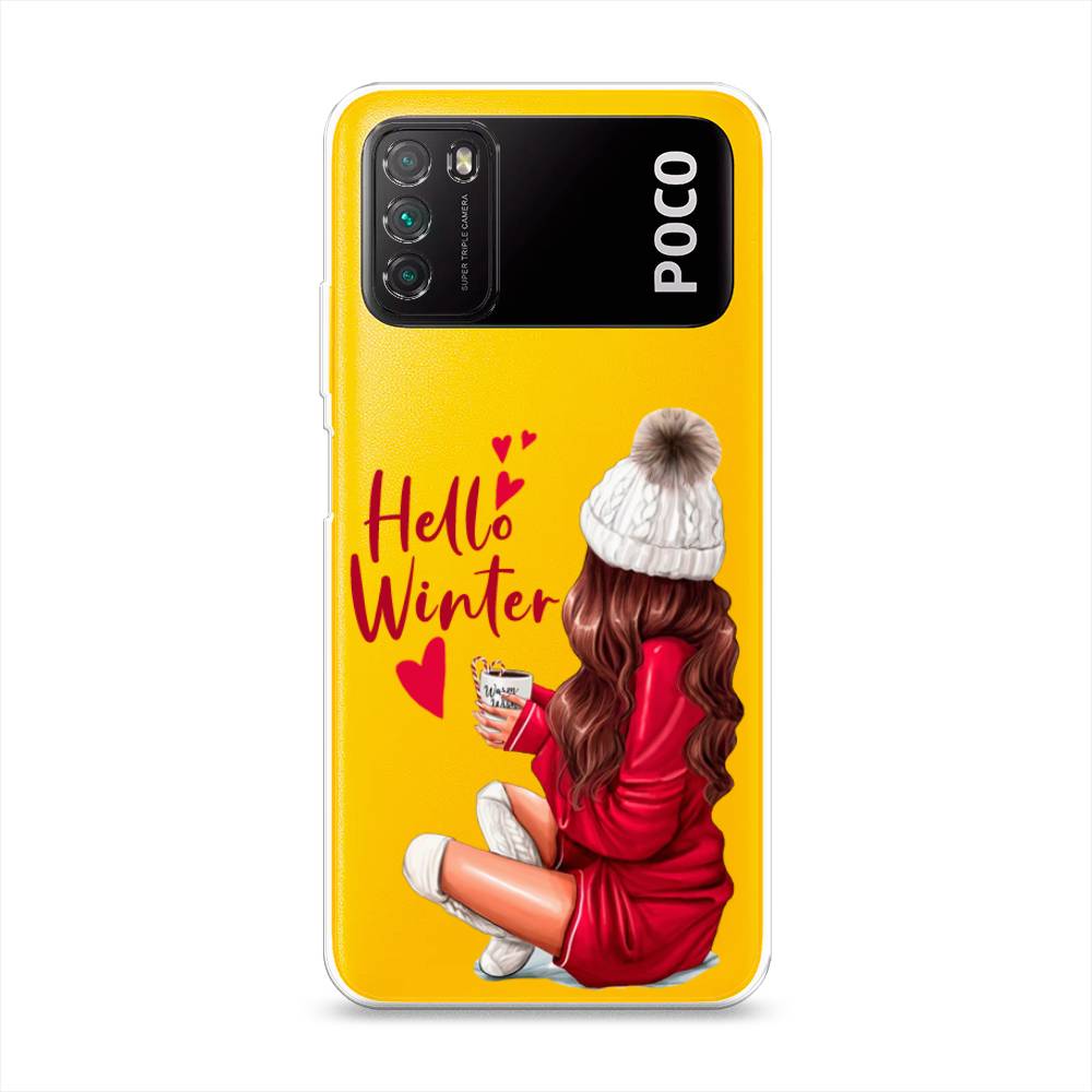 

Чехол на Xiaomi Poco M3 "Hello winter", Красный;белый;коричневый, 39550-5