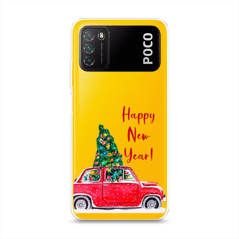 

Чехол на Xiaomi Poco M3 "Happy New Year", Красный;зеленый, 39550-5