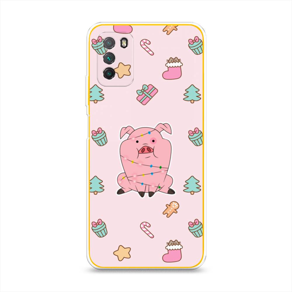 

Чехол на Xiaomi Poco M3 "Розовая свинка", Розовый;зеленый, 39550-5