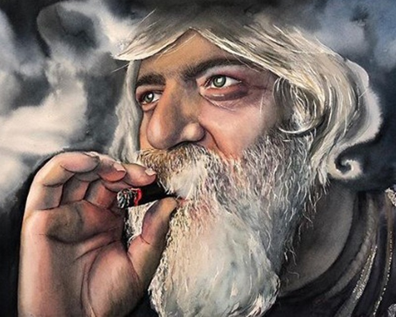 

Картина по номерам Две картинки Портрет мужчины на подрамнике 40x50, Портрет мужчины