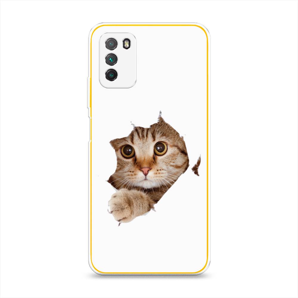 

Чехол на Xiaomi Poco M3 "Кот и бумага", Белый;коричневый, 39550-1