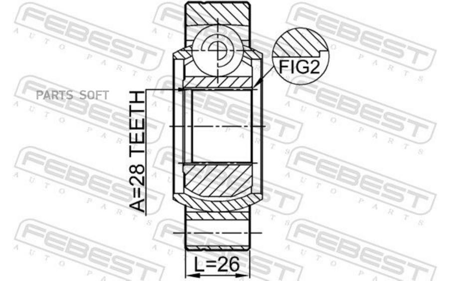 

FEBEST ШРУС внутренний задний FEBEST 2311-TR5RR FEBEST 2311-TR5RR