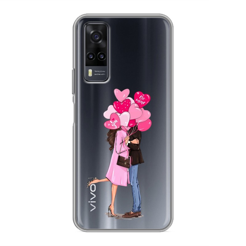 

Полупрозрачный дизайнерский силиконовый чехол для Vivo Y31 / Vivo Y53s Пара влюбленных