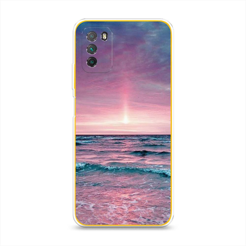 

Чехол на Xiaomi Poco M3 "Восход 3", Розовый;голубой, 39550-2