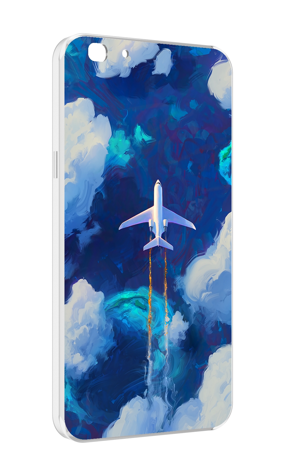 

Чехол MyPads самолет-в-небе-рисунок для Oppo A77/F3 (2017 год), Прозрачный, Tocco