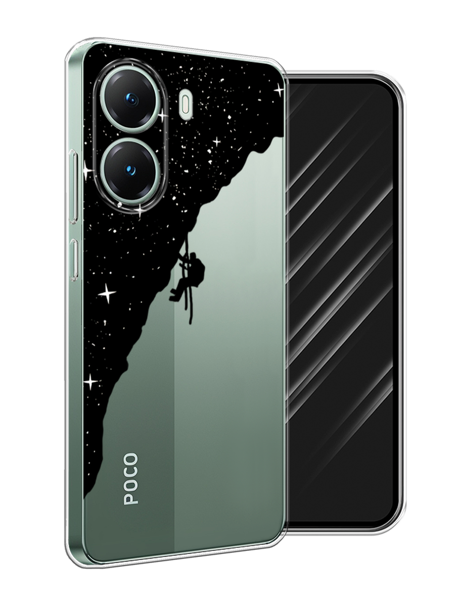 

Чехол Awog на Poco X7 Pro "Скалолаз в космосе", Черный;белый;бежевый, 324050-1