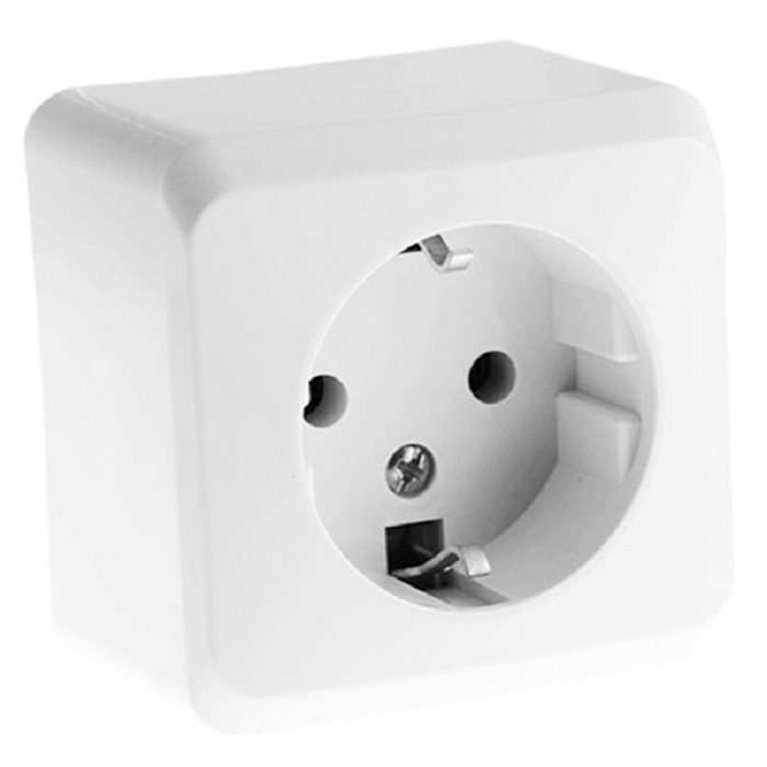 

Розетка одноместная наружн/накл с/з Schneider Electric 4шт PA16-003B.4, Белый