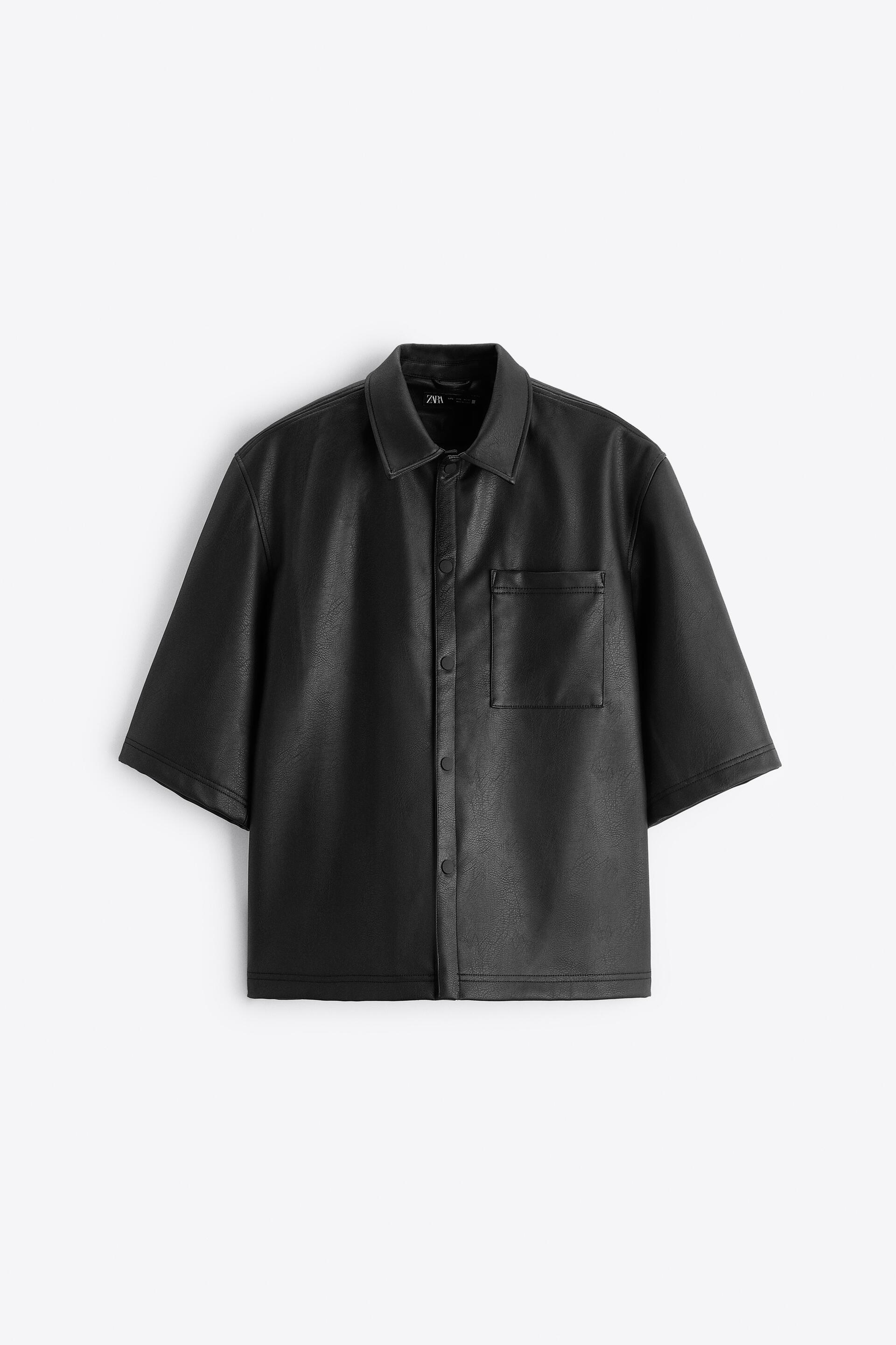 

Рубашка мужская ZARA 08281423 черная M (доставка из-за рубежа), 08281423