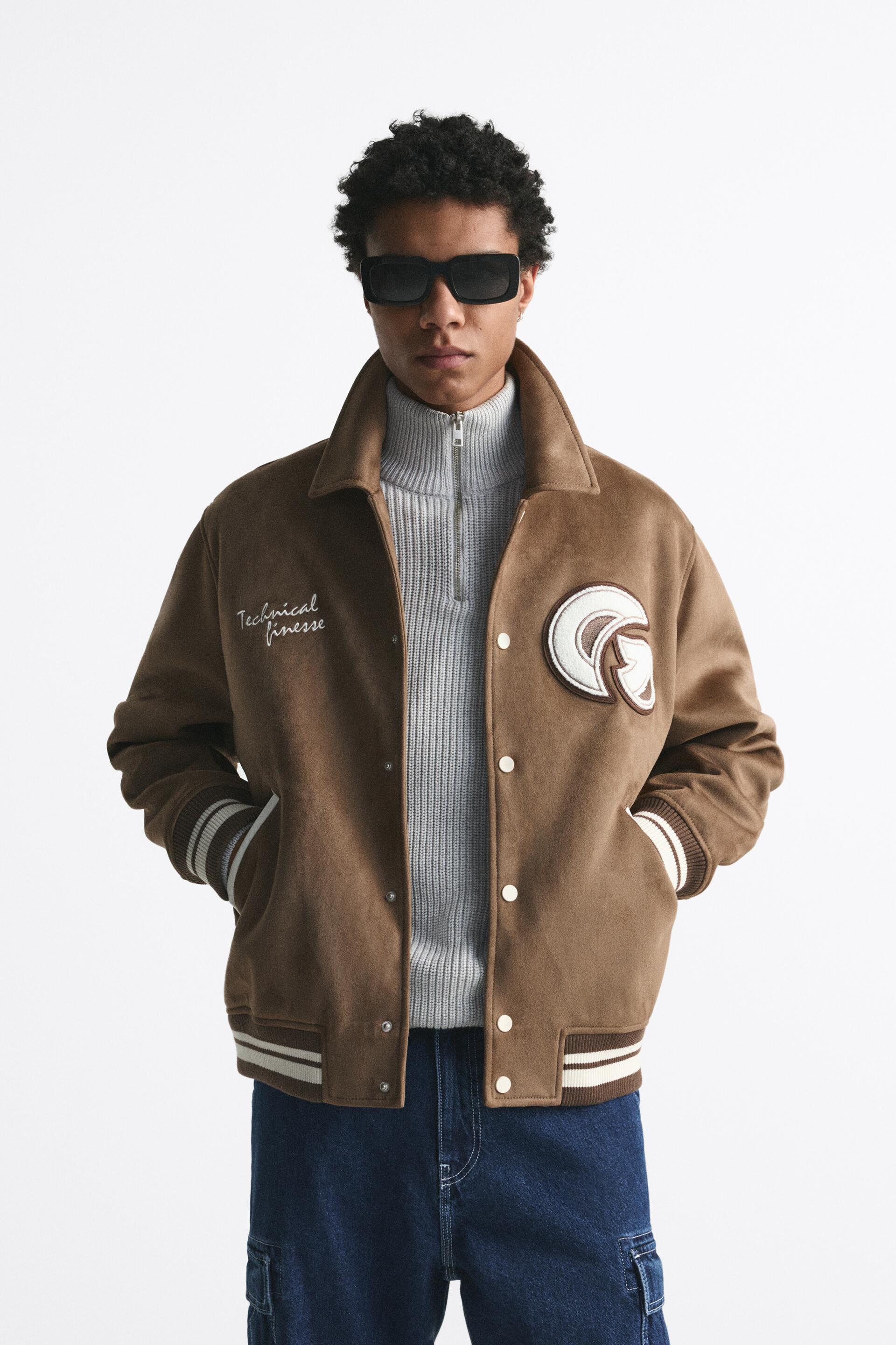 

Бомбер мужской ZARA 08281361 бежевый M (доставка из-за рубежа), 08281361