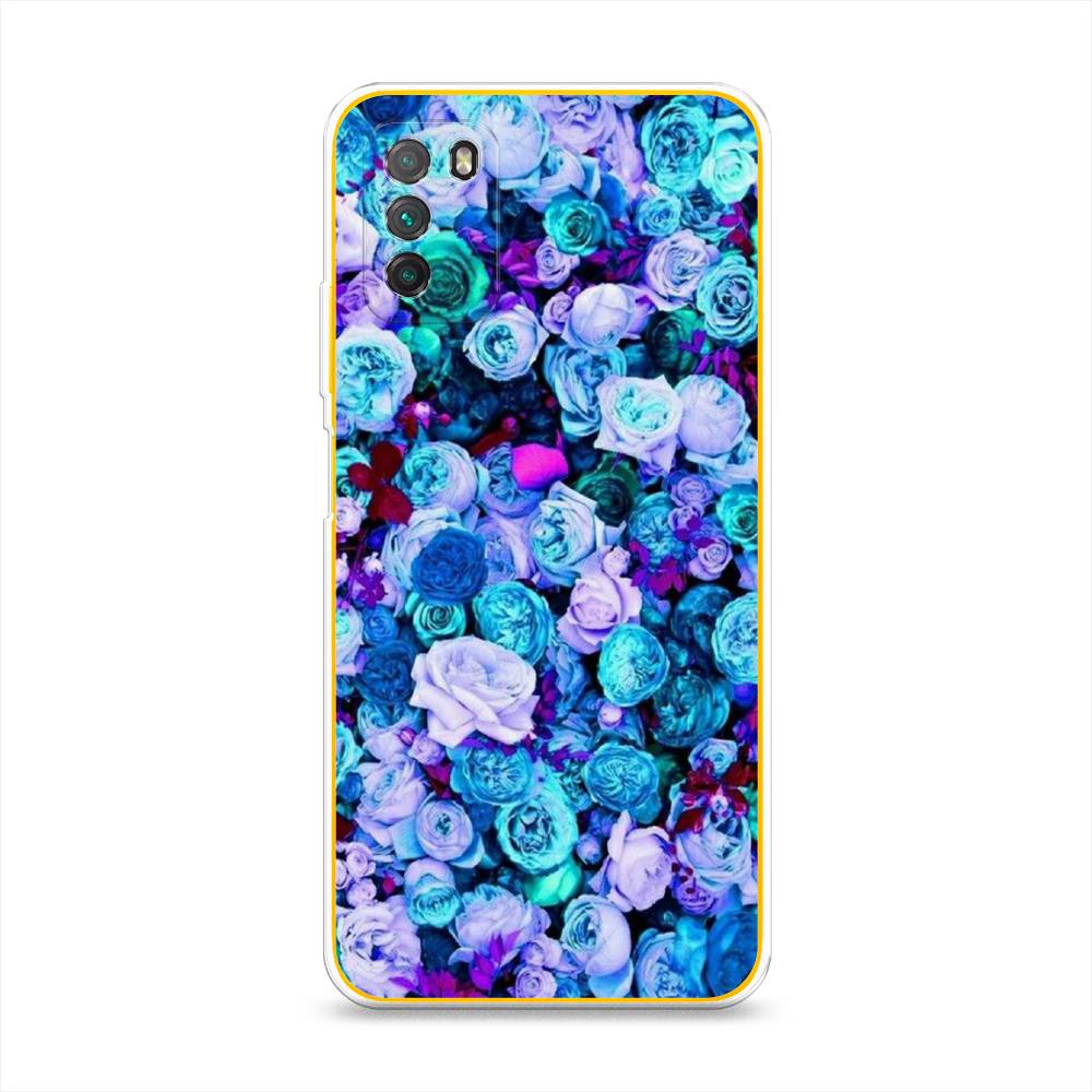 

Чехол на Xiaomi Poco M3 "Цветочный ковер", Фиолетовый, 39550-2