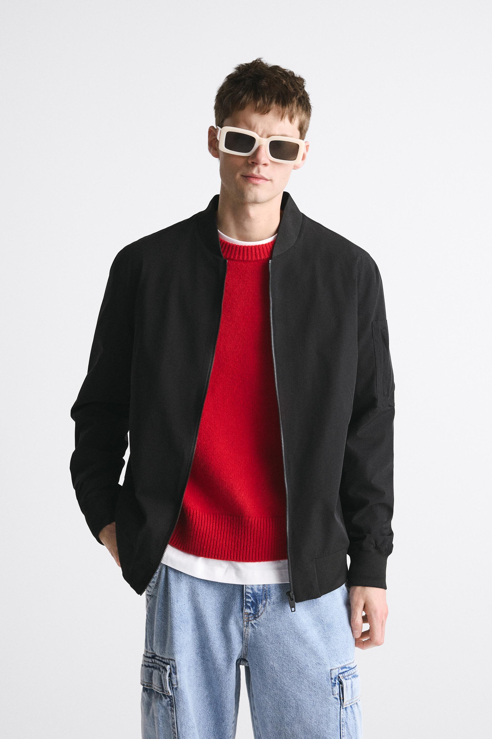 

Бомбер мужской ZARA 08281315 черный M (доставка из-за рубежа), 08281315