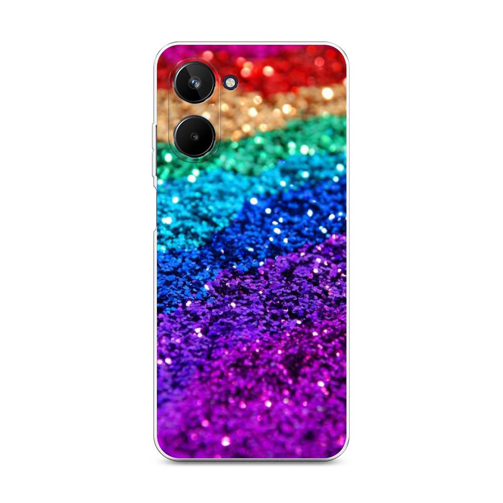 

Чехол Awog на Realme 10 4G "Блестящая радуга рисунок", Разноцветный, 2512150-3