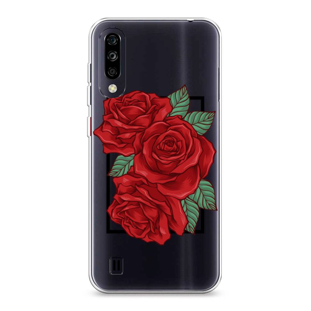 

Чехол для ZTE Blade A7 (2020) "Три алые розы", Красный, 133750-2