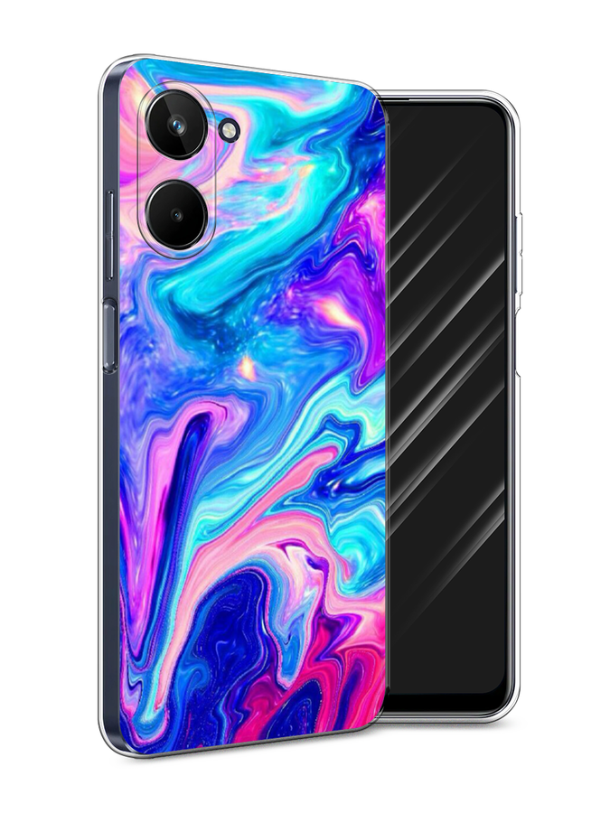 

Чехол Awog на Realme 10 4G "Потеки краски", Розовый, 2512150-10