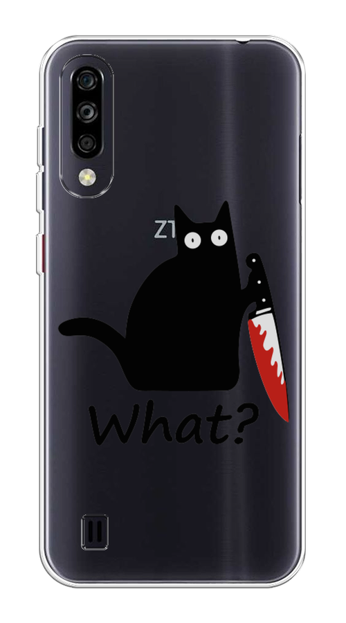 

Чехол на ZTE Blade A7 (2020) "Котик с ножом", Черный;красный, 133750-6