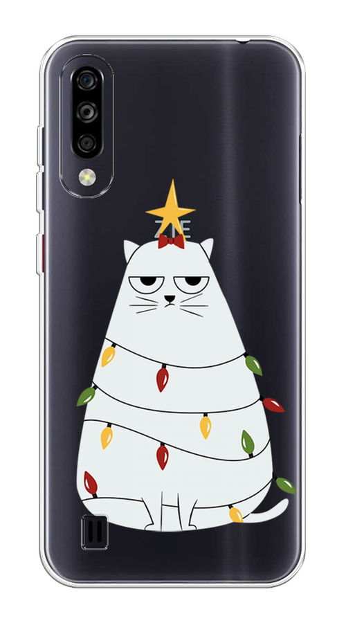 

Чехол на ZTE Blade A7 (2020) "Котик в гирлянде", Белый;красный;желтый, 133750-1