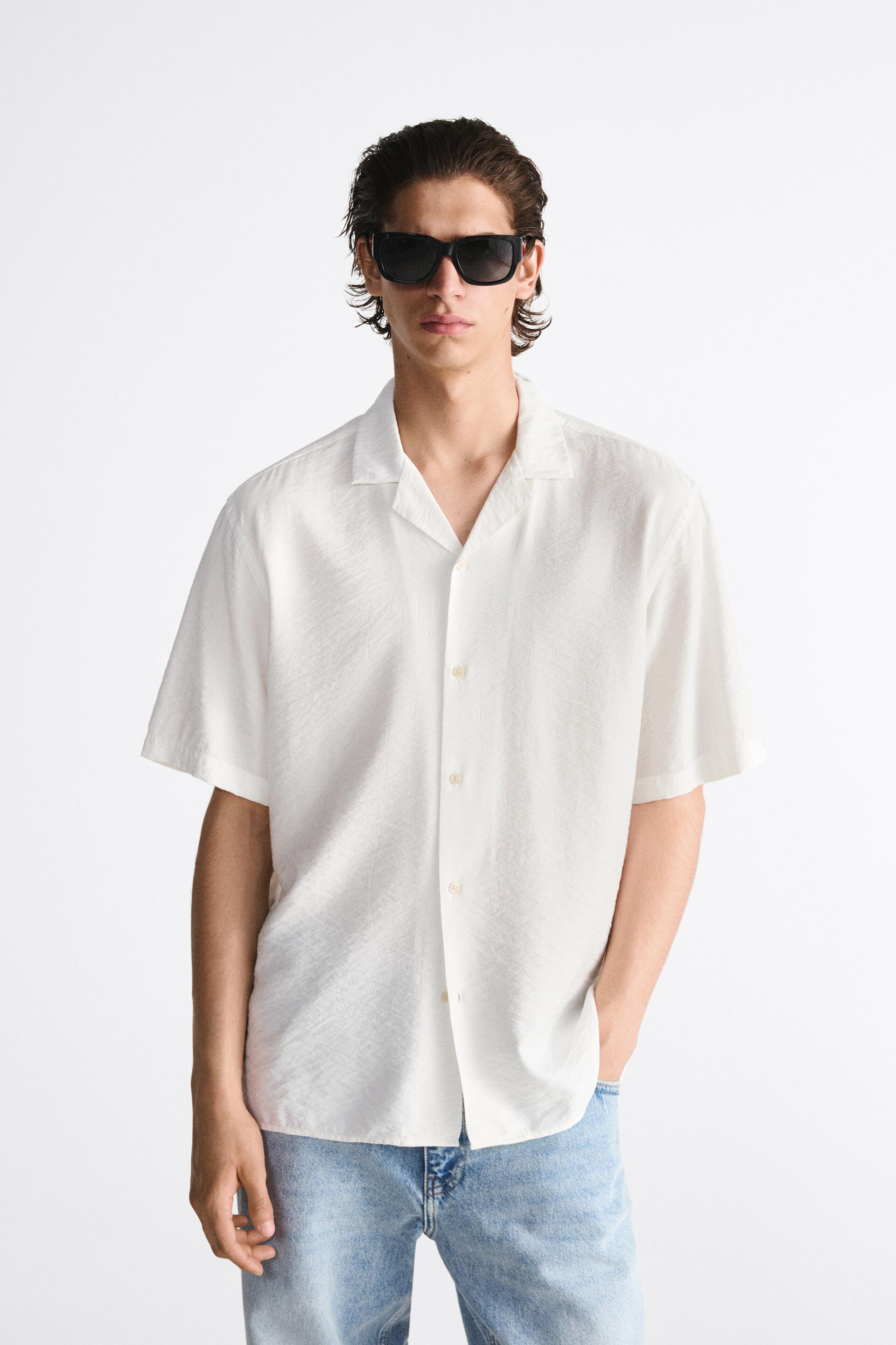 

Рубашка мужская ZARA 07545480 белая S (доставка из-за рубежа), Белый, 07545480