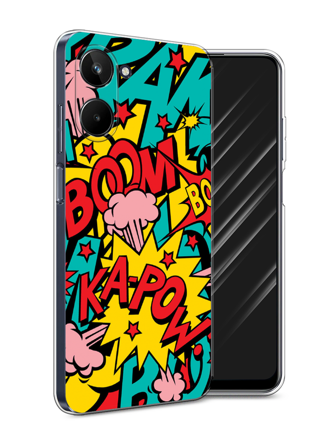 

Чехол Awog на Realme 10 4G "Постер pop art", Голубой;желтый;красный, 2512150-9