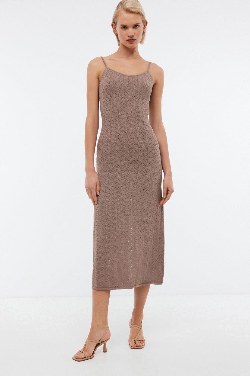 Платье женское Baon B4624016 коричневое S
