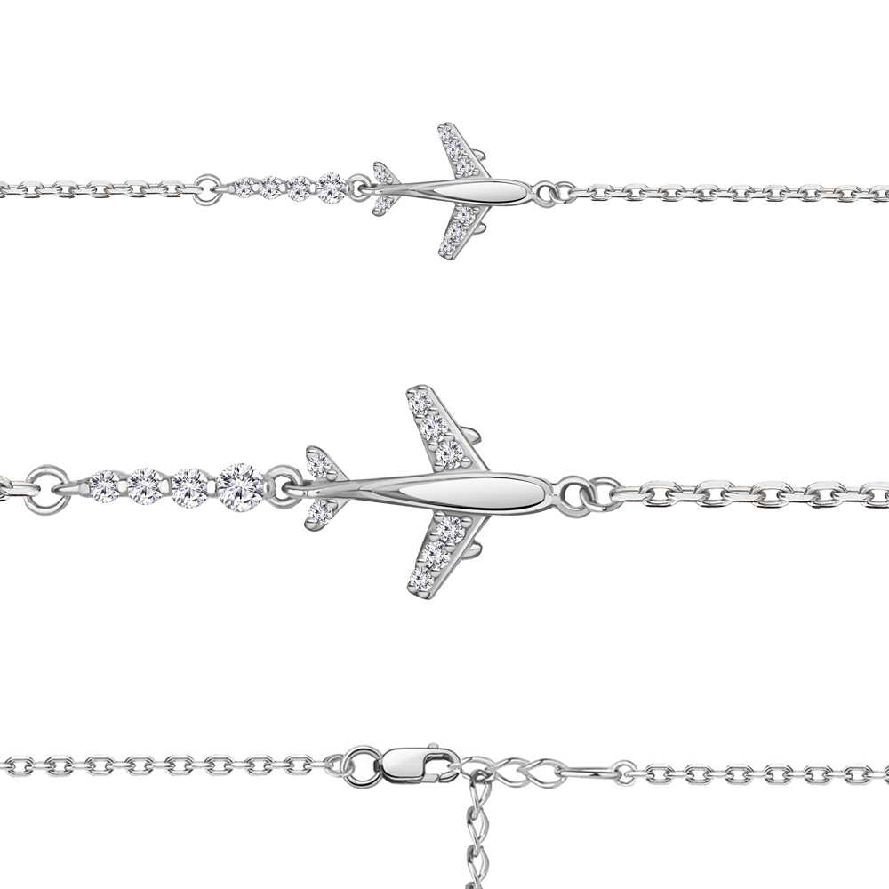 

Браслет из серебра с фианитом Aquamarine Aquamarine 74640А_925_р р. 16, 74640А_925_р