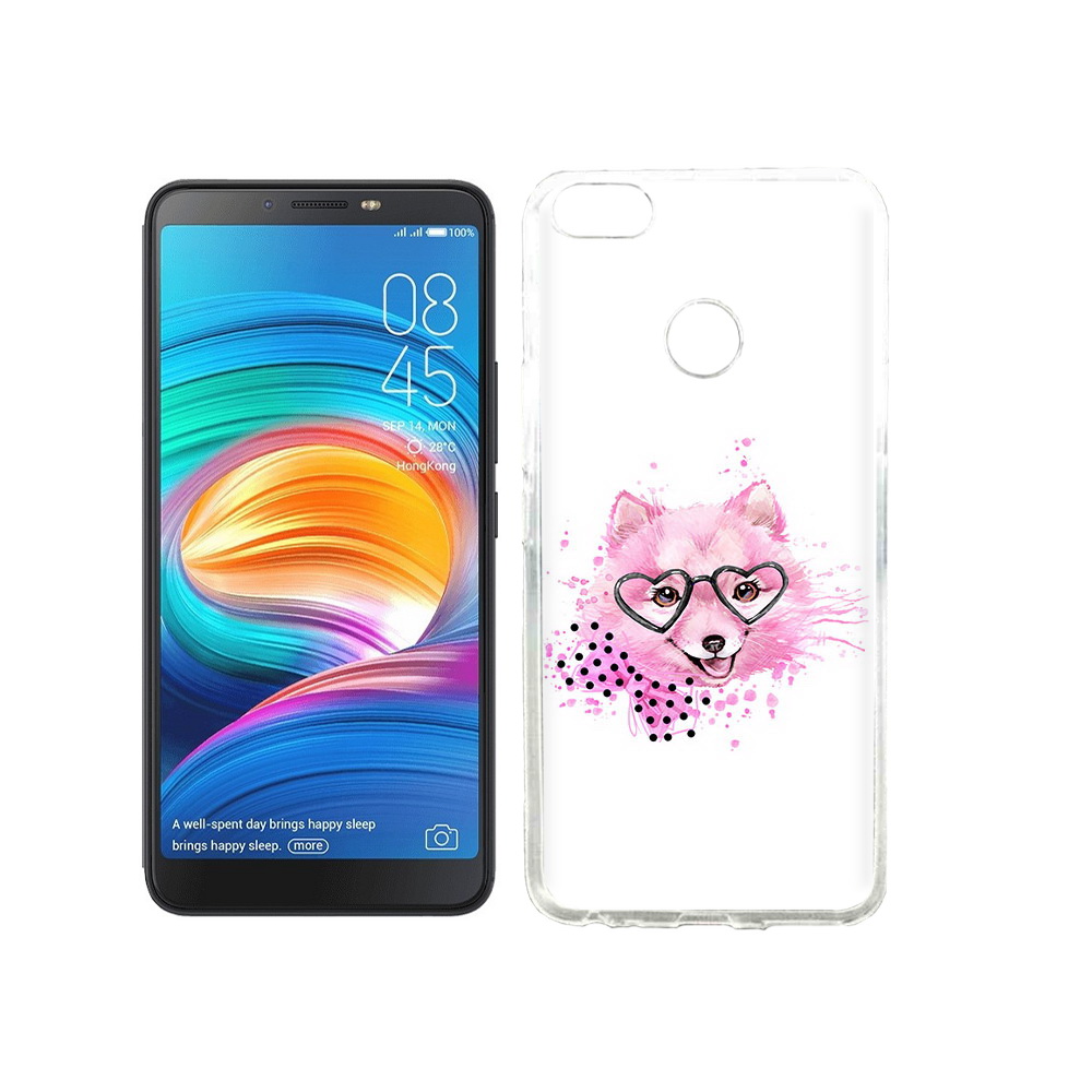 

Чехол MyPads Tocco для Tecno Camon X розовый волченок, Прозрачный, Tocco