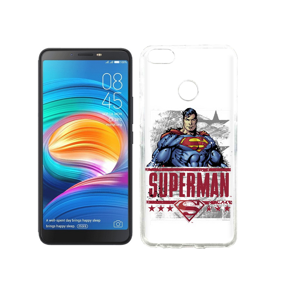 

Чехол MyPads Tocco для Tecno Camon X рисунок супермен, Прозрачный, Tocco
