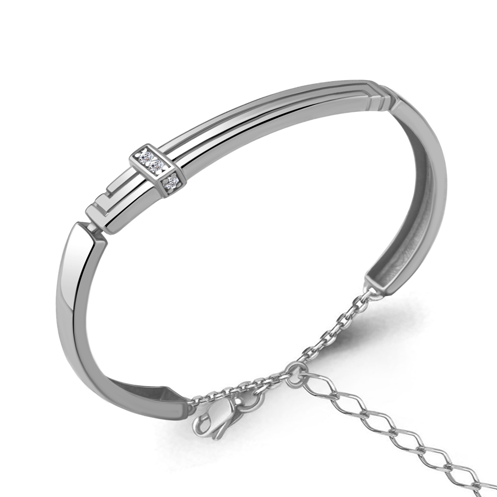 

Браслет из серебра с фианитом р. 17 Aquamarine 74635А_925_р, 74635А_925_р