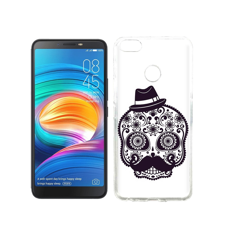 

Чехол MyPads Tocco для Tecno Camon X разрисованный скелет, Прозрачный, Tocco