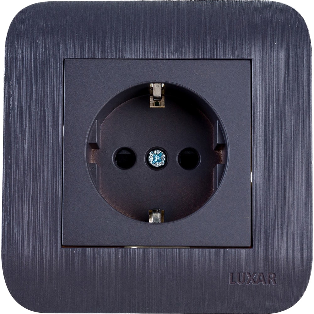 LUXAR Розетка Deco с/у с з/к венге с рифленой рамкой, 250В 16А 4606400620303 розетка luxar deco с у без з к серебро с рифленой рамкой 250в 16а 4606400620273