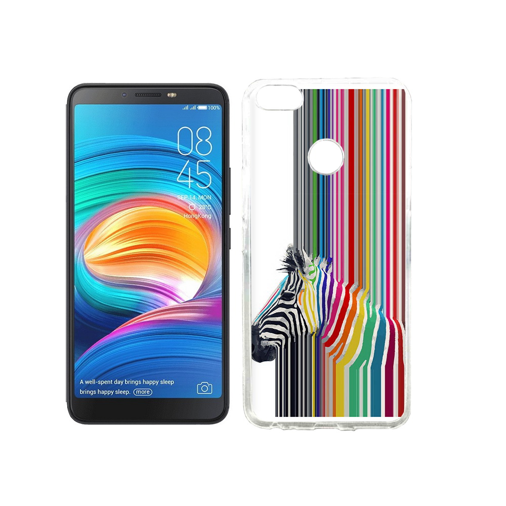 

Чехол MyPads Tocco для Tecno Camon X радужная зебра, Прозрачный, Tocco