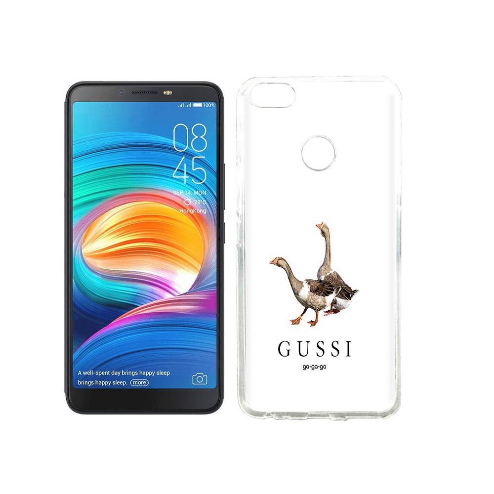 

Чехол MyPads Tocco для Tecno Camon X Гусси бренд, Прозрачный, Tocco