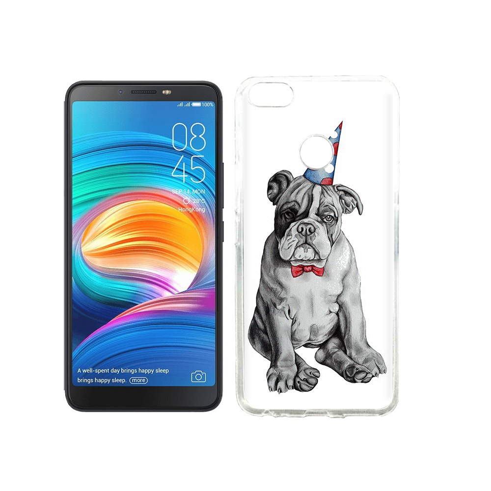 

Чехол MyPads Tocco для Tecno Camon X праздничный щенок, Прозрачный, Tocco