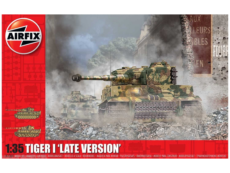 фото A1364 сборная модель танка tiger-1 late version airfix