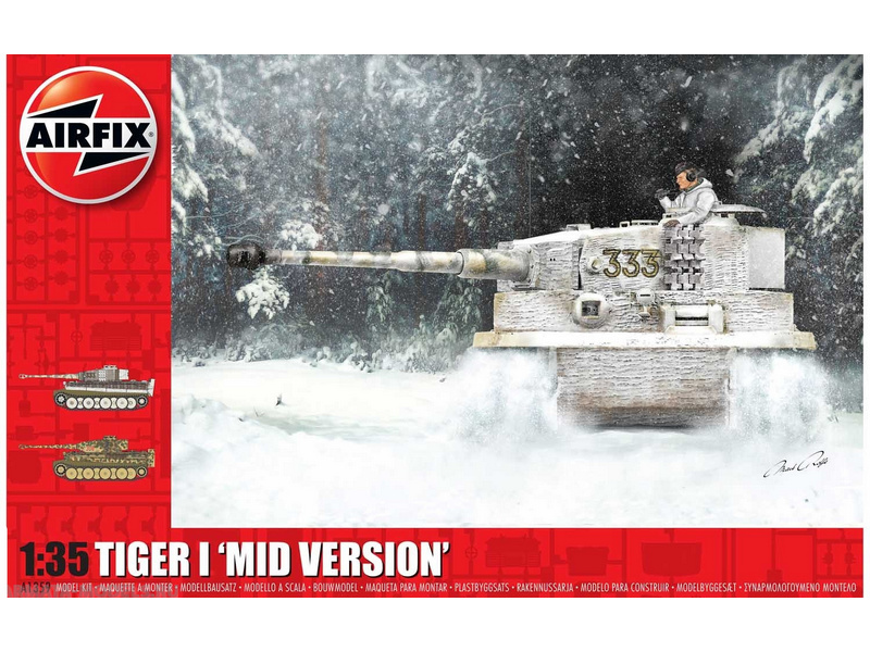 фото A1359 сборная модель танка tiger-1 mid version airfix