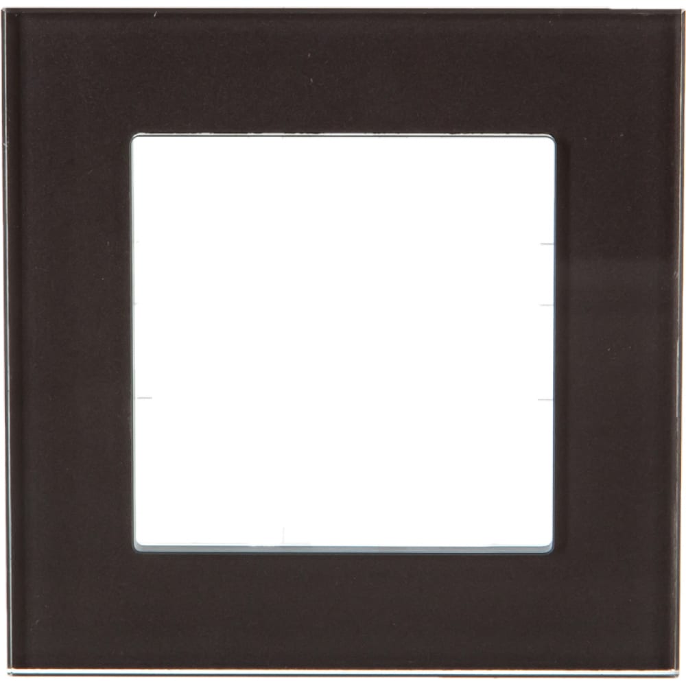 LK Studio Рамка 1-постовая, натуральное стекло, цвет серо-коричневый 844119-1